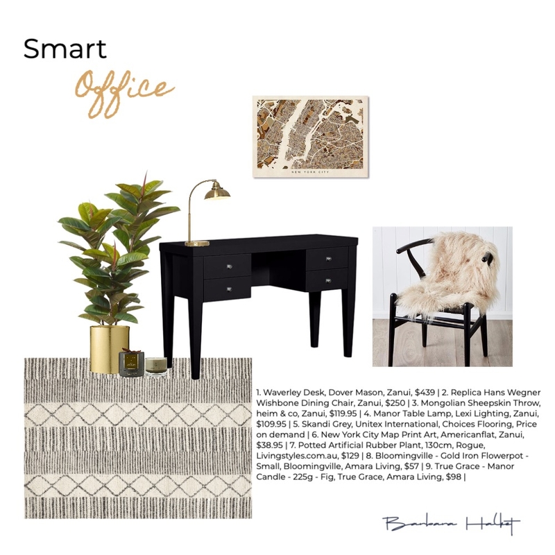 Smart Home Office Mood Board by Barbara Halket Interiors on Style Sourcebook