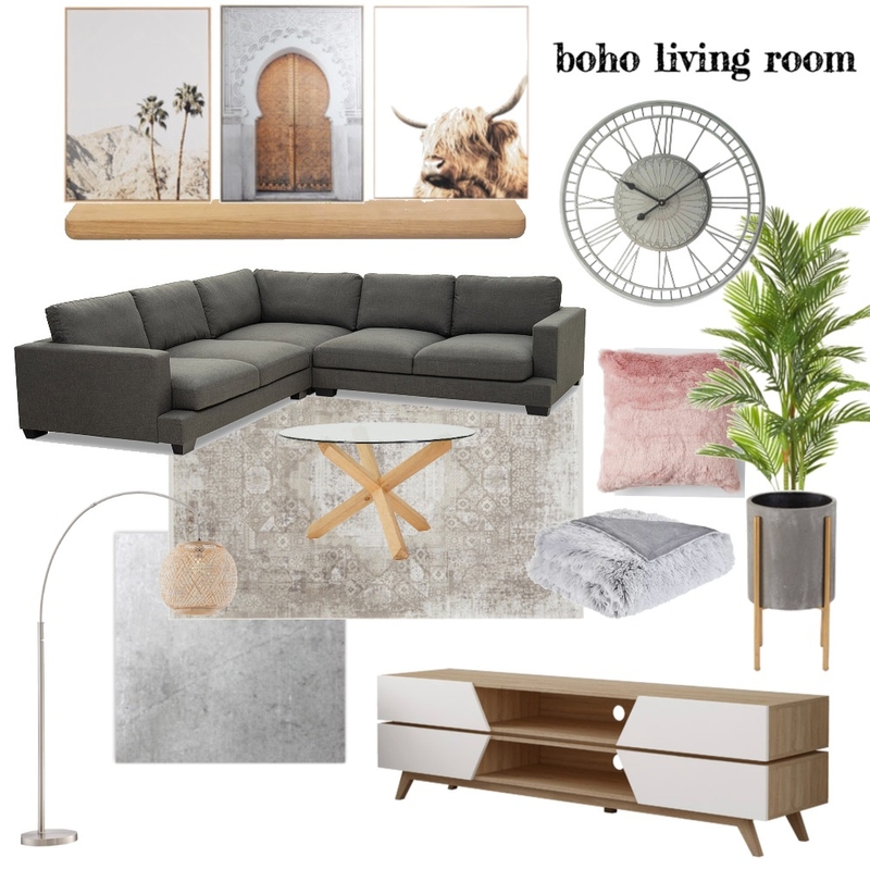 Boho Living Room Mood Board by julzt on Style Sourcebook