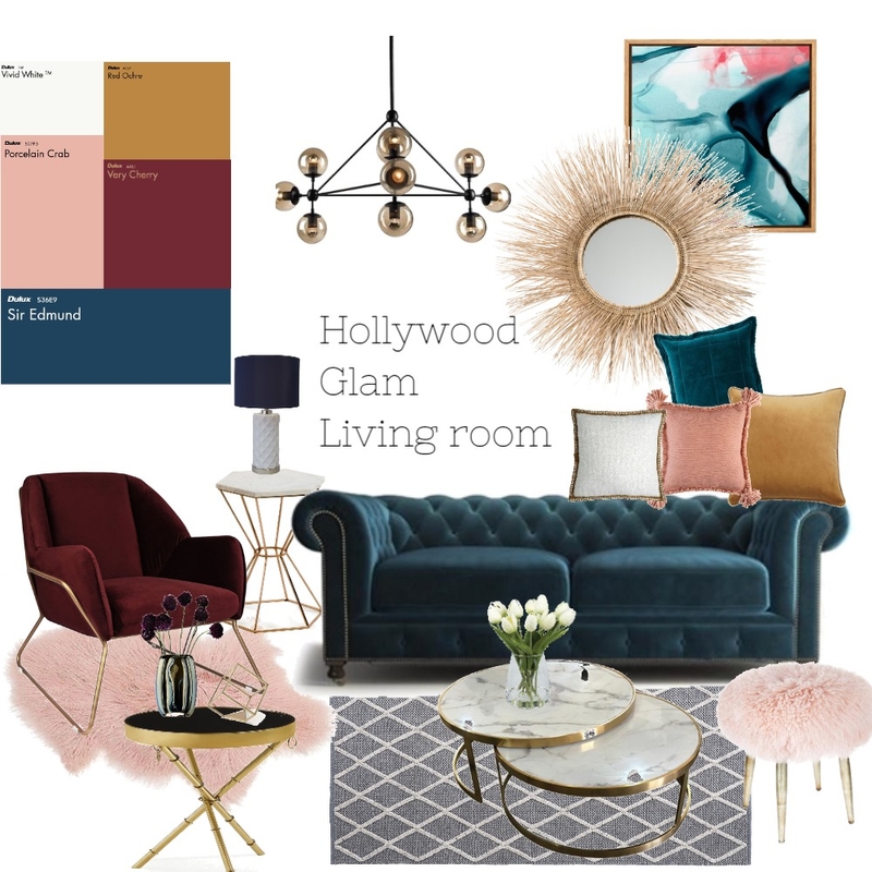 Glam living room Mood Board by HyunaKIM on Style Sourcebook