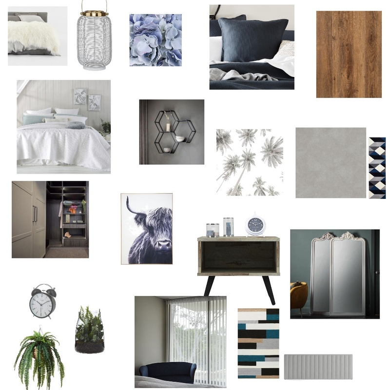 cool tone bedroom interior Mood Board by Yamini Lal on Style Sourcebook