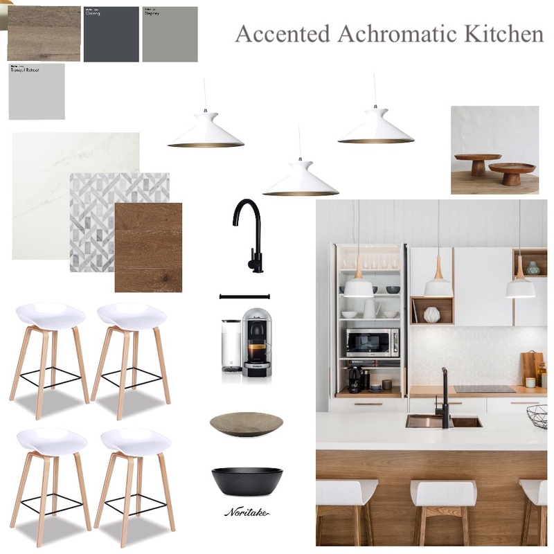 Accented achromatic kitchen Mood Board by Hayloul79 on Style Sourcebook