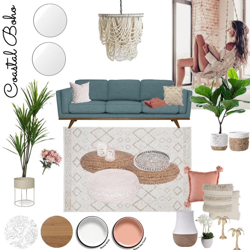 Boho Coastal - Family Room Mood Board by ny.laura on Style Sourcebook