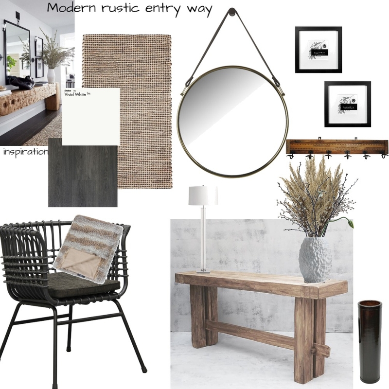 Modern Rustic Entry way Mood Board by K & N Designs on Style Sourcebook