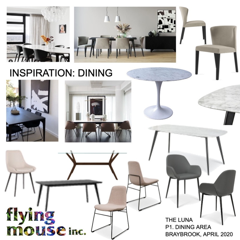 The Luna - DIning Mood Board by Flyingmouse inc on Style Sourcebook