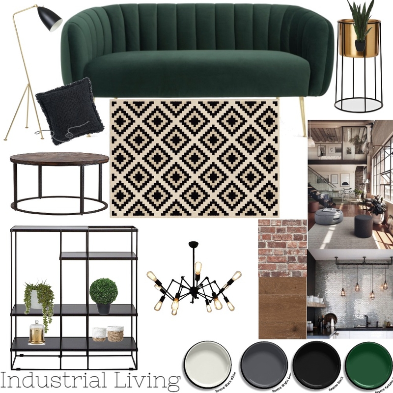 Industrial Living Moodboard Mood Board by HannahRose Creative on Style Sourcebook