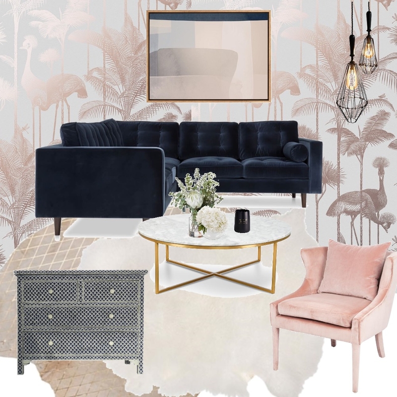 Navy. & Pink. Mood Board by Oleander & Finch Interiors on Style Sourcebook