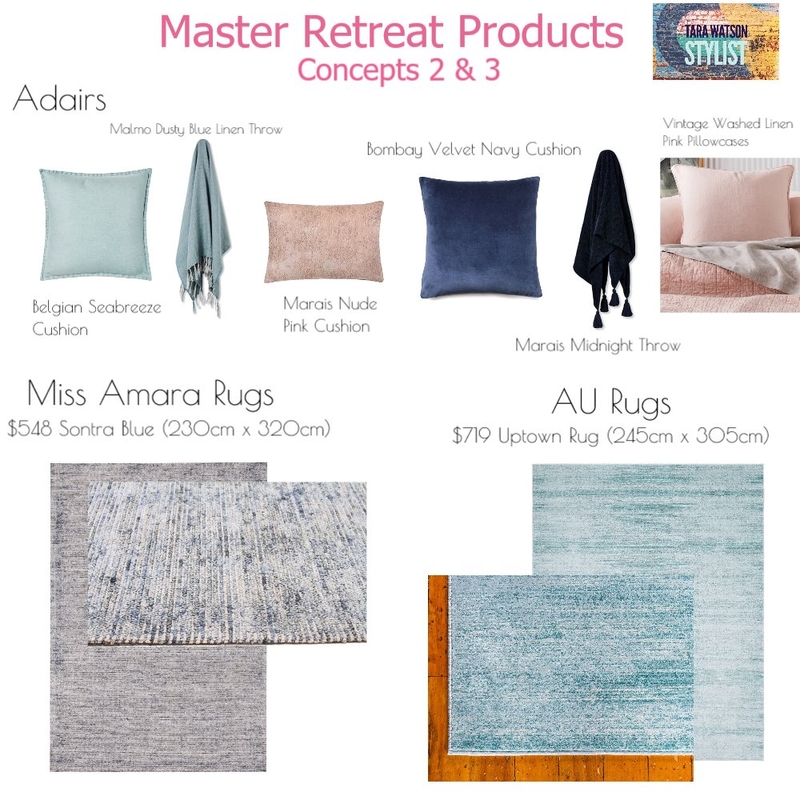 Master Retreat Products 2&3 Mood Board by Blush Interior Styling on Style Sourcebook