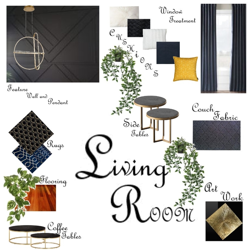 living room Interior Design Mood Board by yvonnefinlan