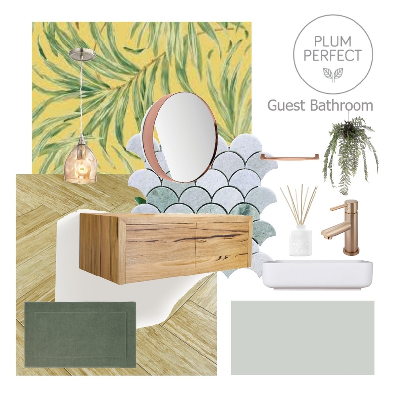 Assignment 9 - Guest Bathroom Mood Board by plumperfectinteriors on Style Sourcebook