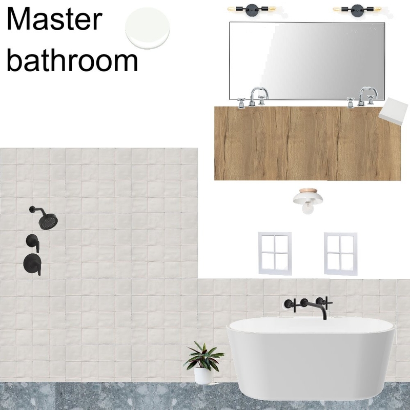 Master bathroom white square terazzo Mood Board by knadamsfranklin on Style Sourcebook