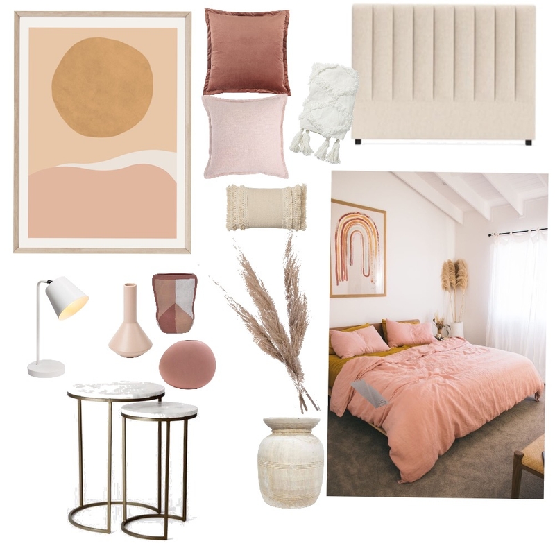 Dusty pink bedroom Mood Board by Brookeclancy on Style Sourcebook