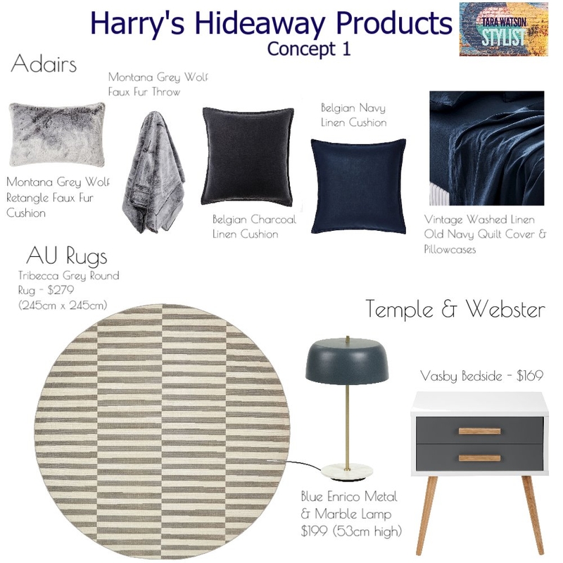 Harry's Hideaway Products 1 Mood Board by Blush Interior Styling on Style Sourcebook