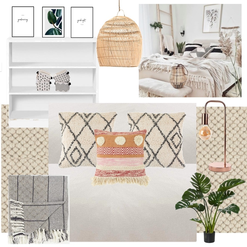 Neutral Boho Bedroom Mood Board by Danielle Board on Style Sourcebook