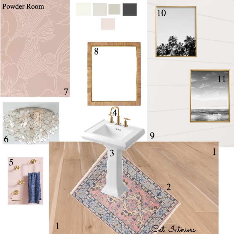 Module 9 Powder Room Mood Board by Cat1 on Style Sourcebook