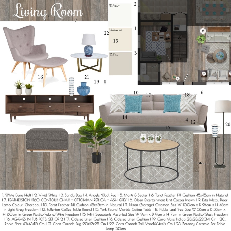 Living Area Mood Board by Ar. Abigael Margallo on Style Sourcebook