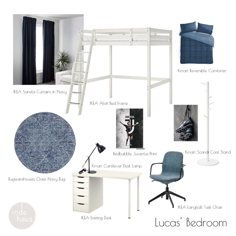 Lucas' Bedroom Mood Board by indi haus on Style Sourcebook