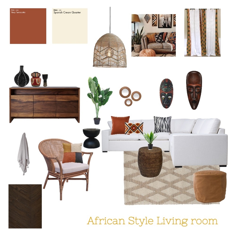 African style living room Mood Board by andisomorjai on Style Sourcebook