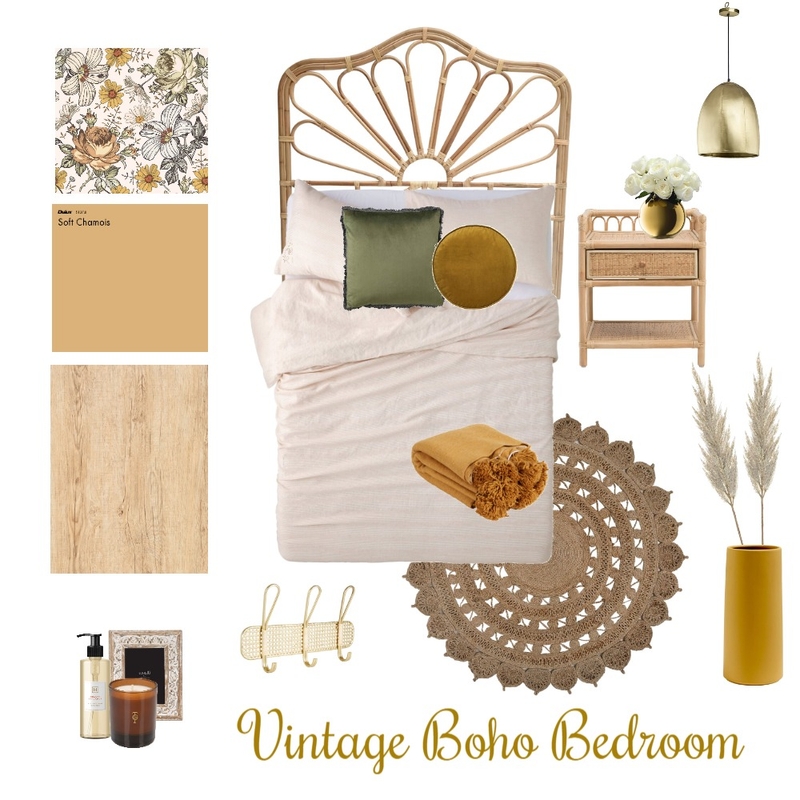 Vintage Boho Bedroom Mood Board by Bahu on Style Sourcebook