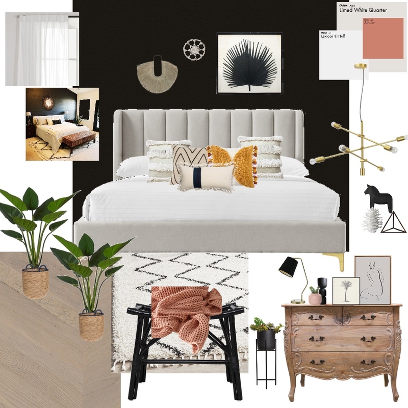 black boho boudoir Mood Board by Emma Manikas on Style Sourcebook