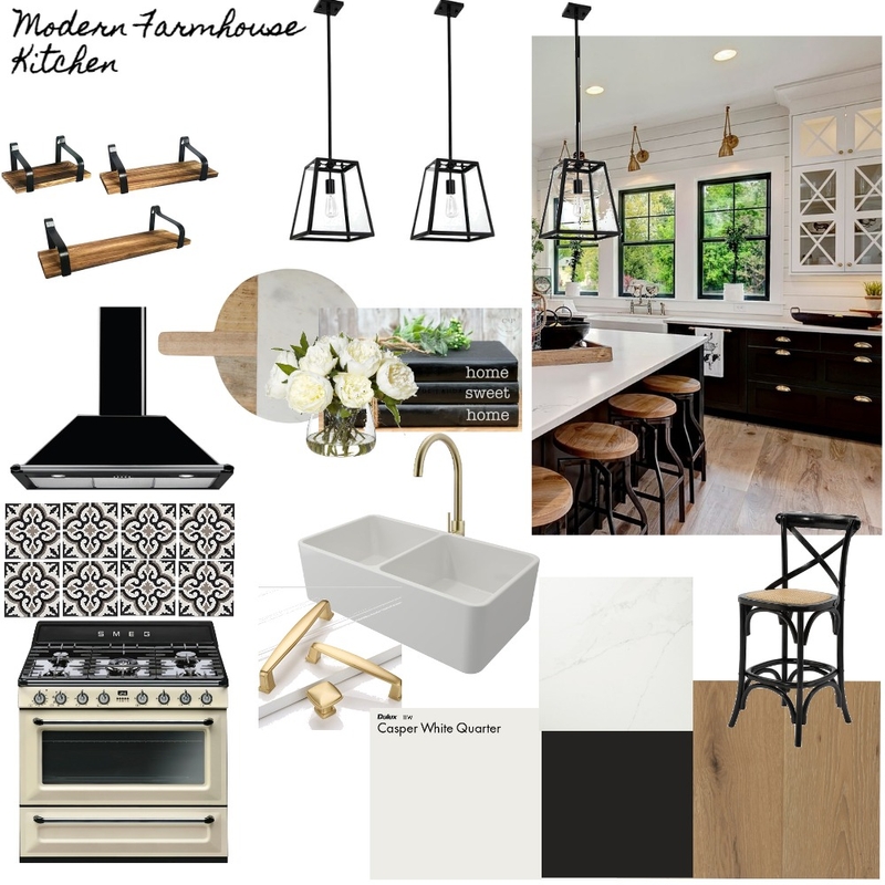 Modern Farmhouse Kitchen Mood Board by Jing Yeap Designs on Style Sourcebook