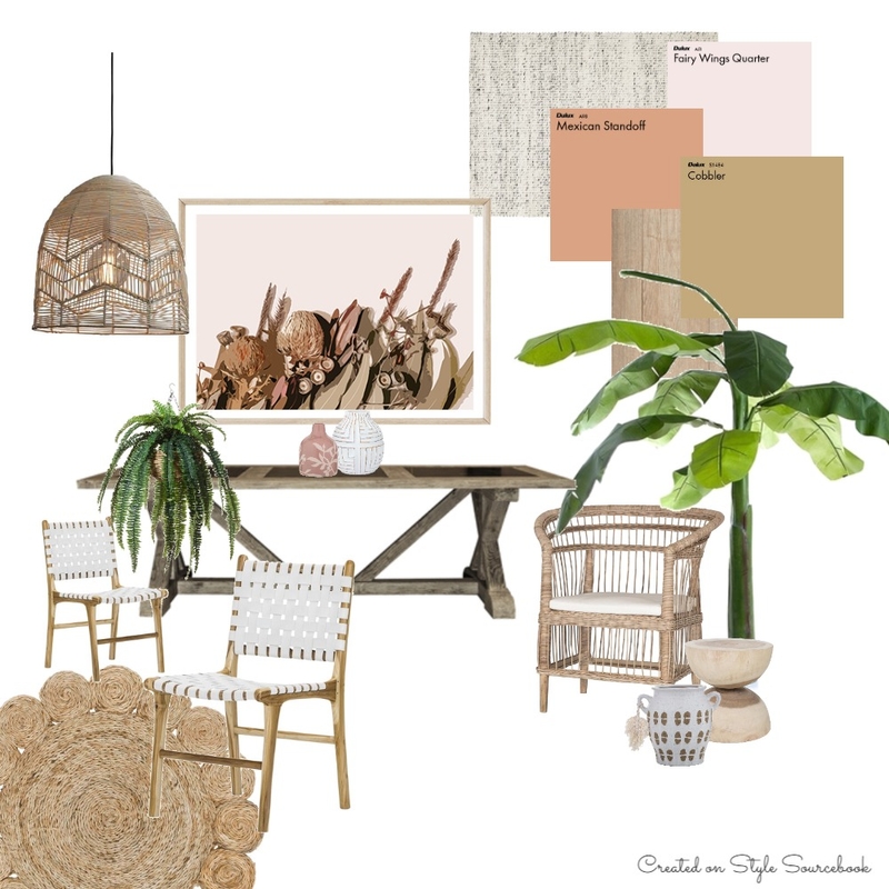 Australian Tropical Dining Mood Board by SALT SOL DESIGNS on Style Sourcebook