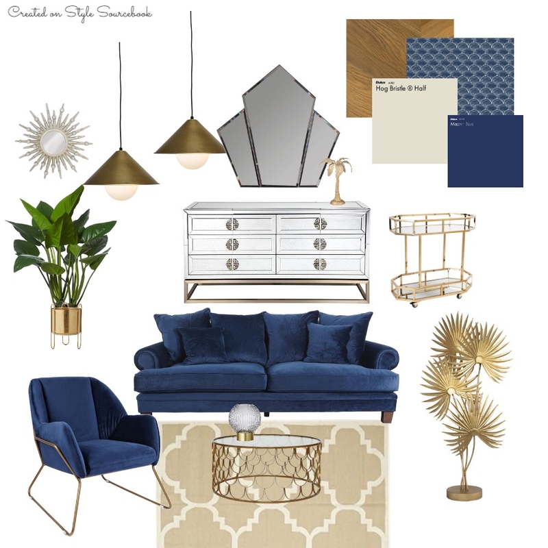 Roaring Art Deco Mood Board by SALT SOL DESIGNS on Style Sourcebook