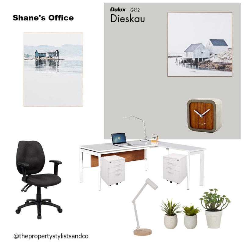 Shanes Office Space Mood Board by The Property Stylists & Co on Style Sourcebook