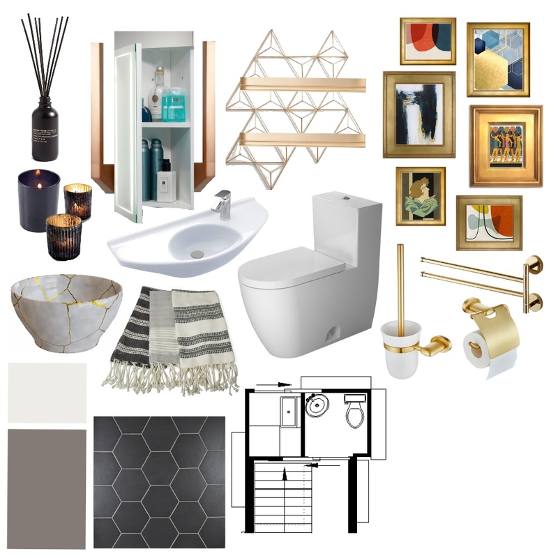 Powder Room Mood Board by Valeria on Style Sourcebook