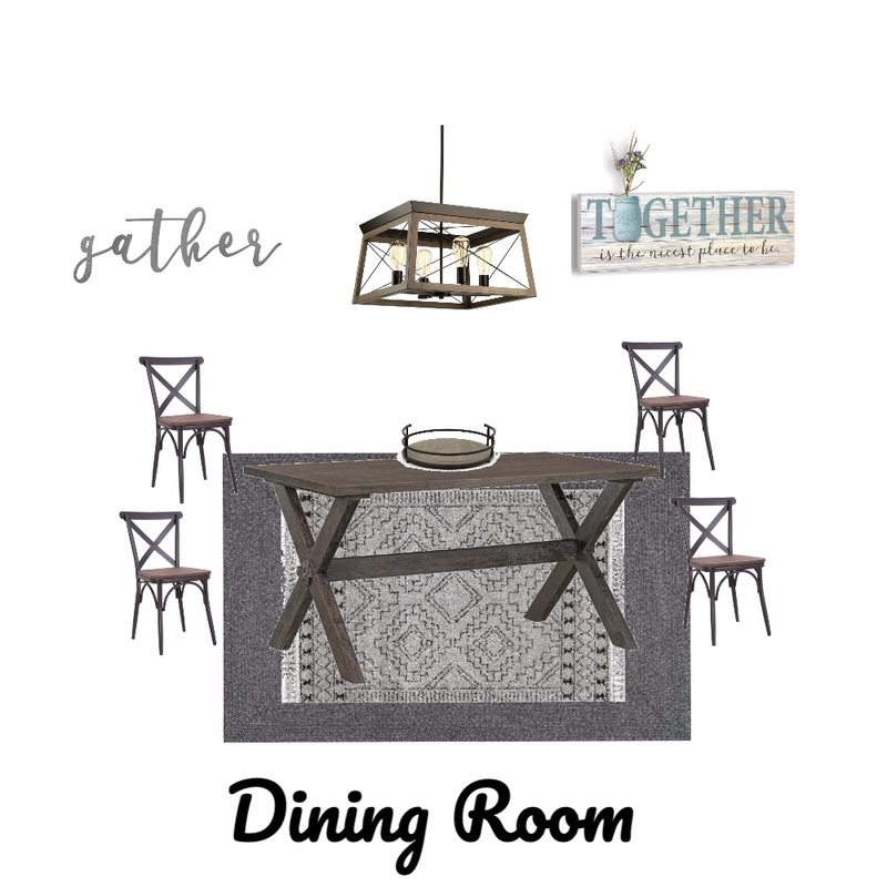 Modern Farmhouse Dining Room Mood Board by MykanMalone on Style Sourcebook