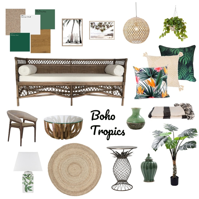 Combinación patrones y texturas boho tropics Mood Board by Vicky on Style Sourcebook