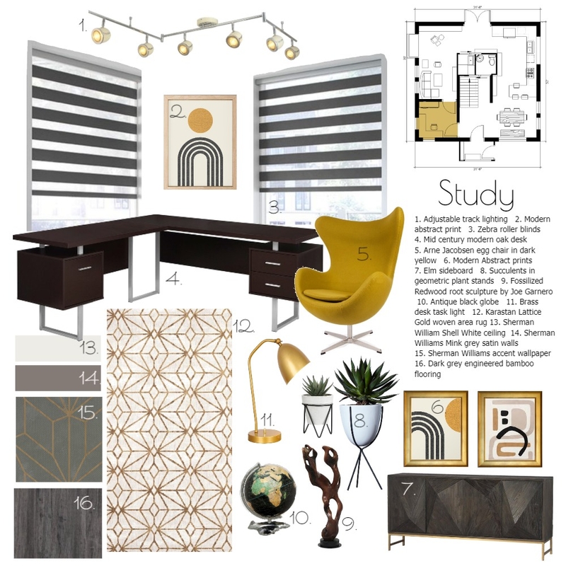 Study Mood Board by Valeria on Style Sourcebook