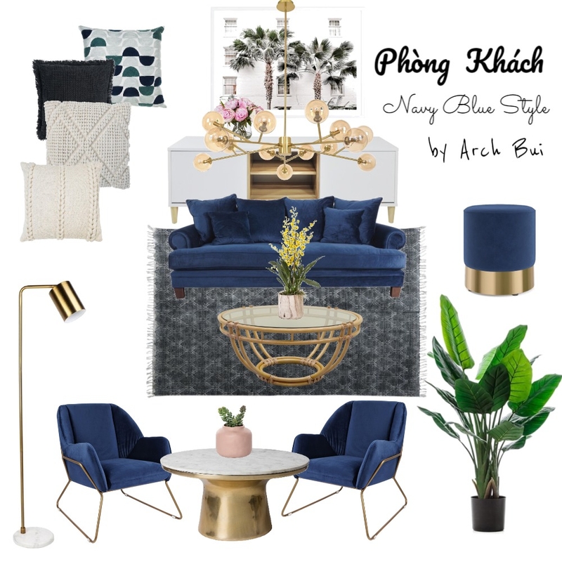 Phòng Khách Sang Trọng Mood Board by Arch Bui on Style Sourcebook
