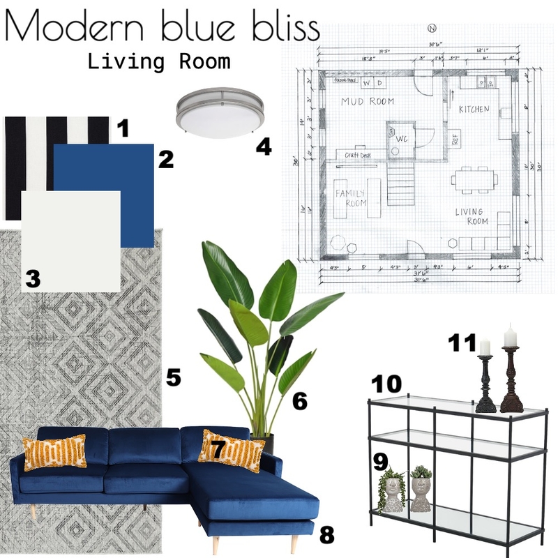 Modern Blue Bliss Mood Board by Lyn.designs on Style Sourcebook