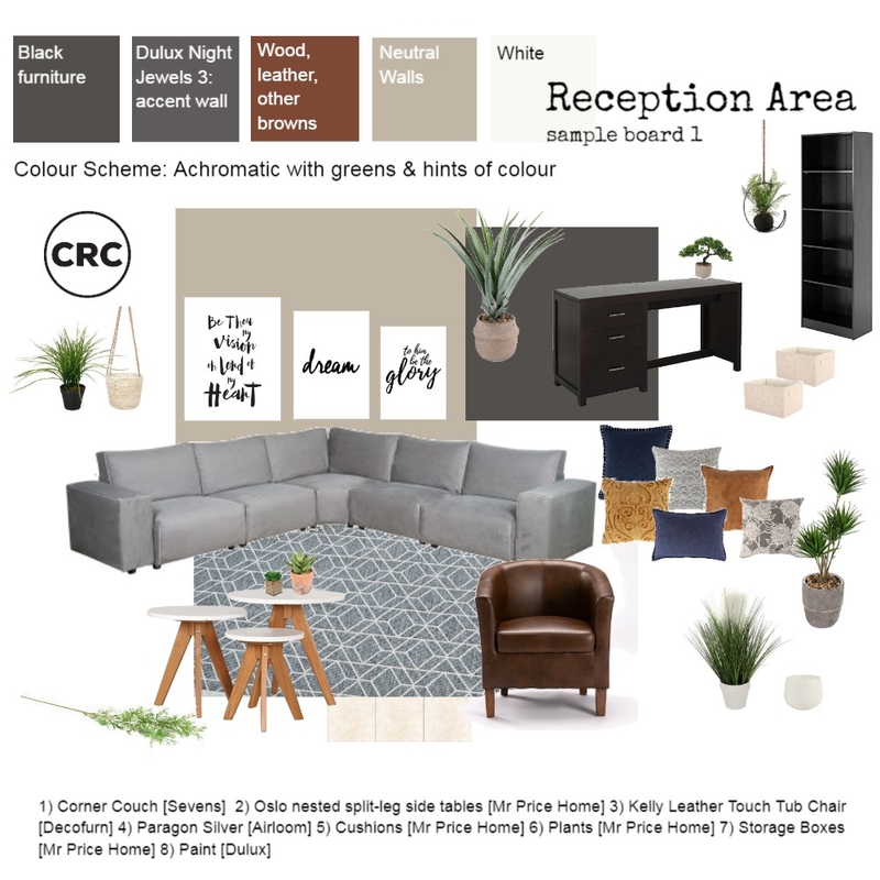 CRC Reception Area sample 1 Mood Board by Zellee Best Interior Design on Style Sourcebook