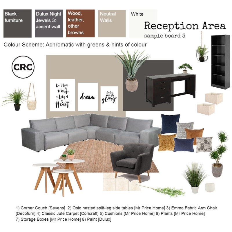 CRC Reception Area sample 2 Mood Board by Zellee Best Interior Design on Style Sourcebook