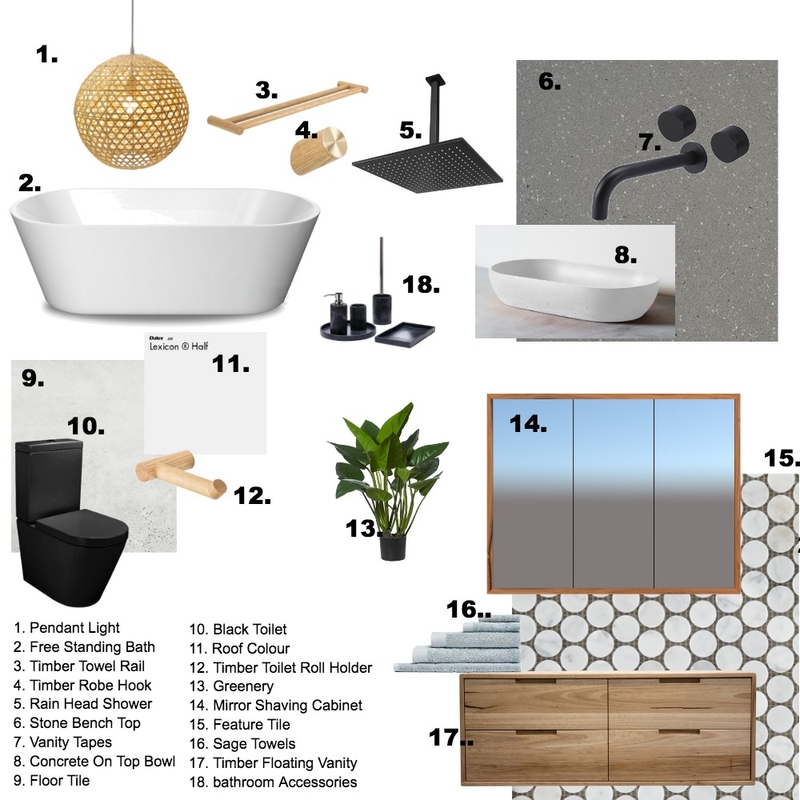 Bathroom Mood Board - Amy Mood Board by lozbaldock on Style Sourcebook