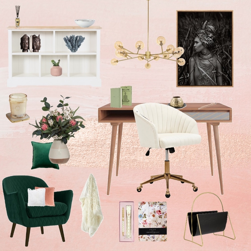 Luxe Study Mood Board by Rhea Panizon Interiors on Style Sourcebook