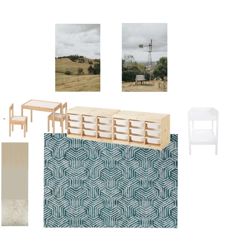 PR Teal Geometric Mood Board by Alix on Style Sourcebook