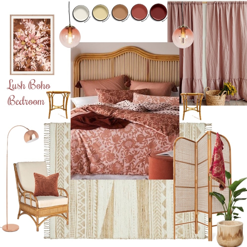 Lush Boho Bedroom Mood Board by Complete Harmony Interiors on Style Sourcebook
