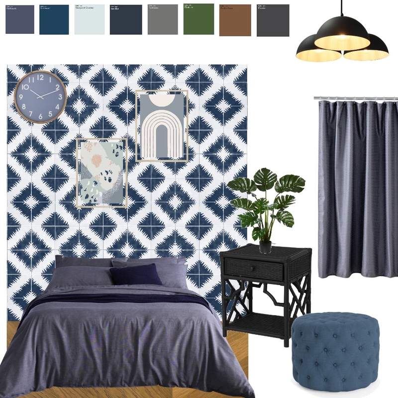 navy blue bedroom Mood Board by pxyushhhh on Style Sourcebook