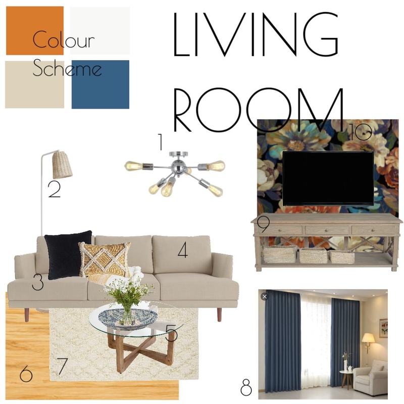 LIVING ROOM Mood Board by INTERIORS for living on Style Sourcebook