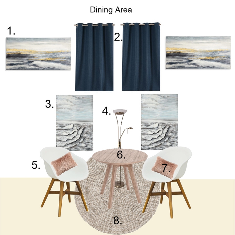 Sample board - Airbnb Dining Mood Board by momomo on Style Sourcebook