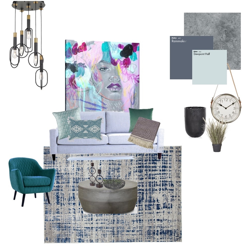 Blue and concrete Mood Board by DesignNess99 on Style Sourcebook
