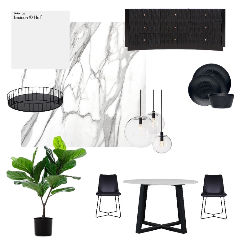 Monochrome Dining Mood Board by Rach_Vogue17 on Style Sourcebook