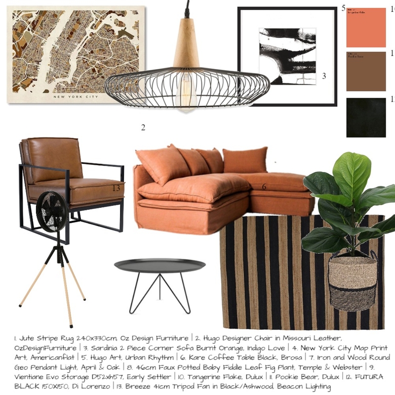 Industrial Living Room Mood Board by Jenbirks on Style Sourcebook