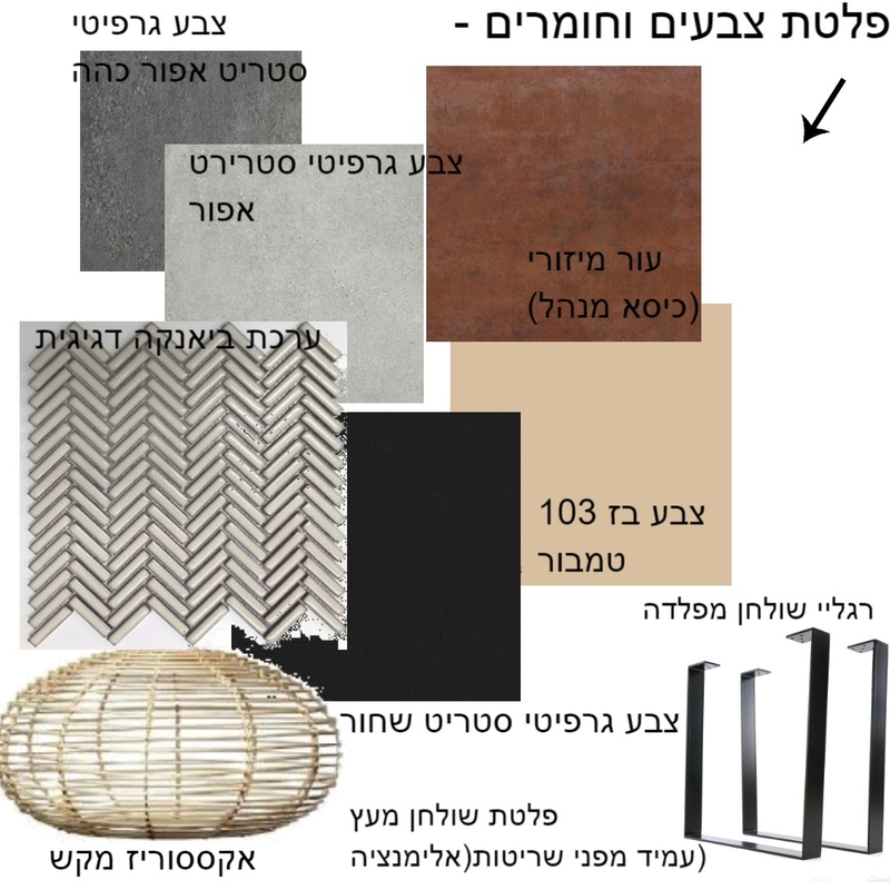 פלטת חומרים וצבעים Mood Board by orianylma on Style Sourcebook