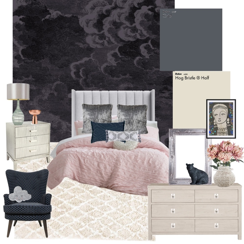 Moody Bedroom Mood Board by Whippetgood1 on Style Sourcebook
