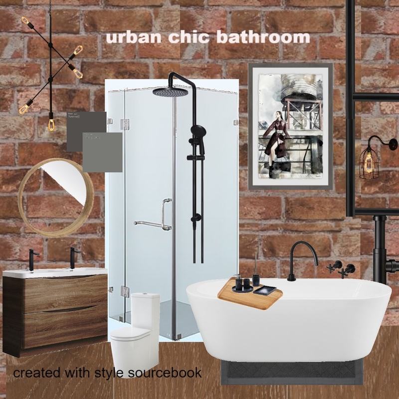 urban chic bathroom Mood Board by Mollynobelius on Style Sourcebook