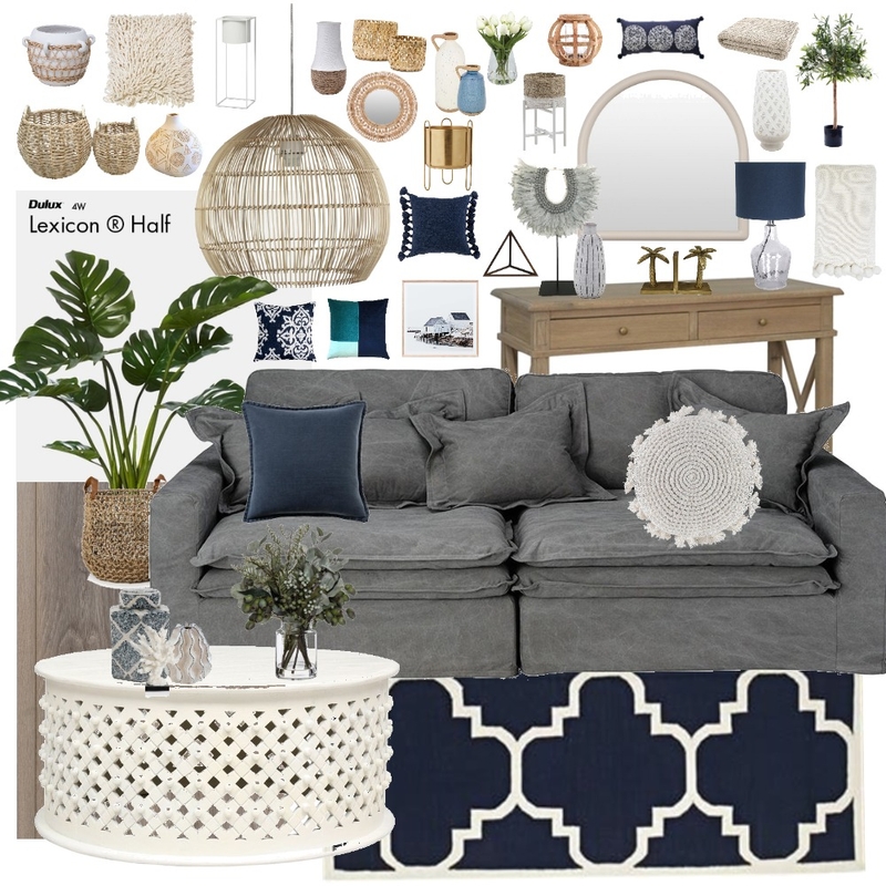 Blue living room Mood Board by kristens on Style Sourcebook