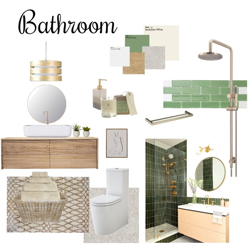 Modern Bathroom in Sage Mood Board by KatGetuya on Style Sourcebook